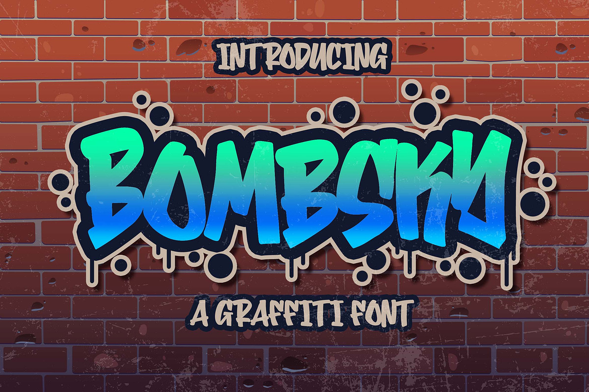 Bombsky Graffity Font, a Blackletter Font by Blankids Studio (Photo 1 of 7)