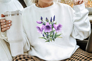 Lavender & Pink Flowers Watercolor, an Illustration by Sublimation Artist (Thumbnail 4 of 6)