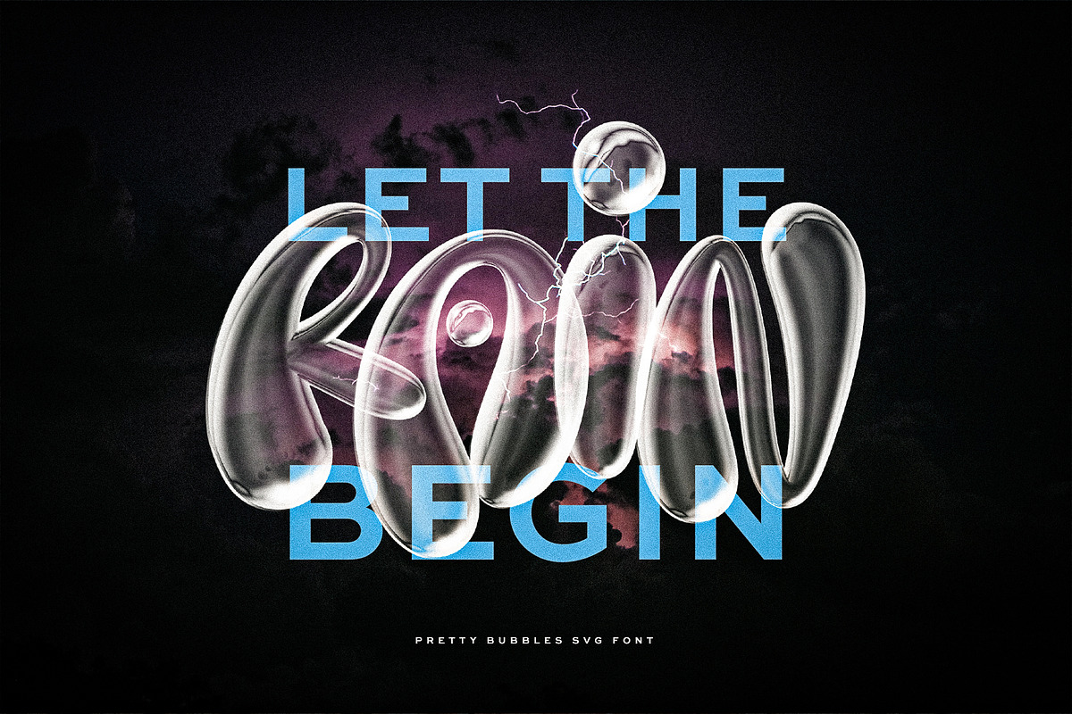 Pretty Bubbles SVG Font, a Handwritten Font by Ivan Rosenberg (Photo 8 of 10)