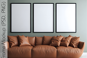 3 Wall Frame Mockups, a Templates & Theme by Ali's Designs