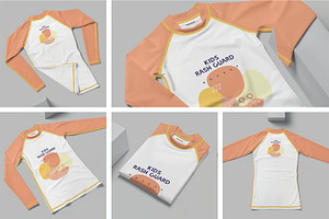 Kids Rash Guard Mockups, a Shirt Mockup by megostudi0