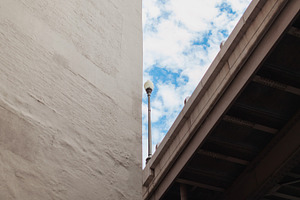 Look up containing light, shadow, and sky