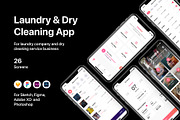 Laundry & Dry Cleaning App, an UI Kit Template by flr.24 (Thumbnail 1 of 2)