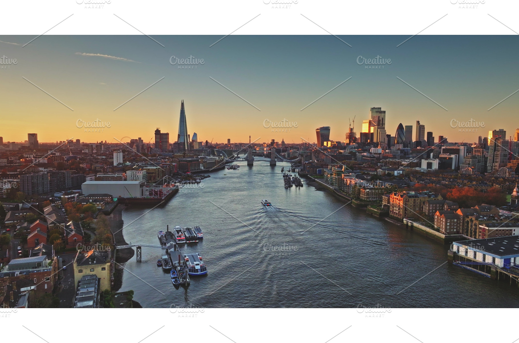 London skyline reflecting on River, an Architecture Photo by Goinyk