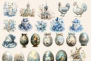 CHINOISERIE EASTER CLIPART PACK, a Seasonal Illustration by Daring Digies (Thumbnail 3 of 8)
