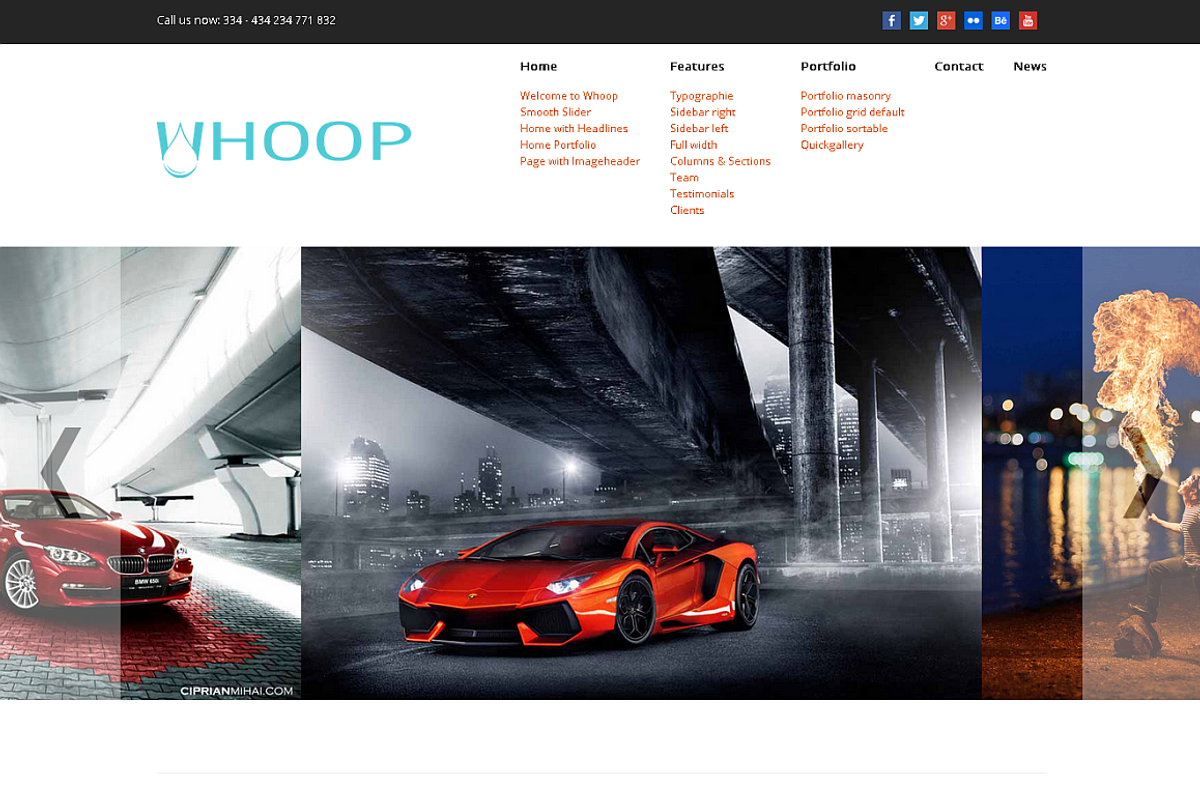 Whoop - creative WordPress Theme, a WordPress Template by 7Theme