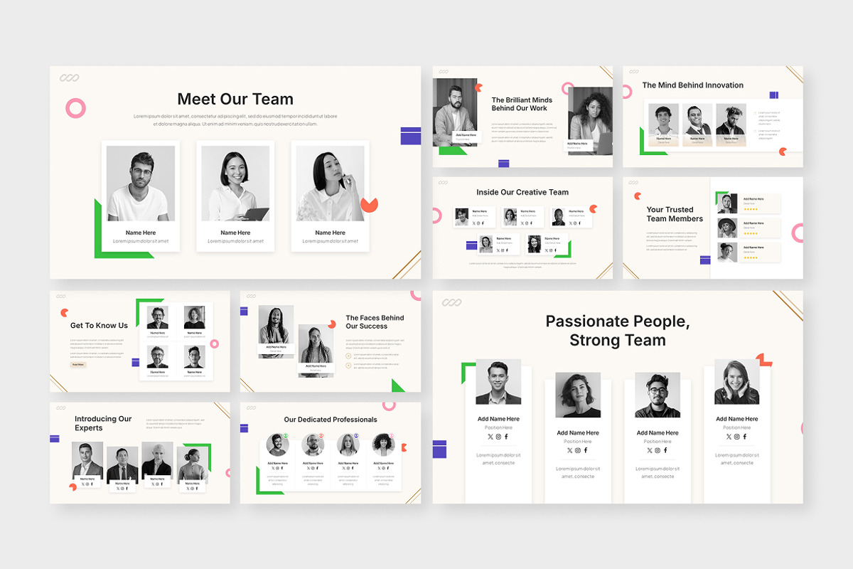 Creative Geometry Team Profile PPT, a Presentation Template by Antstheme (Photo 2 of 2)