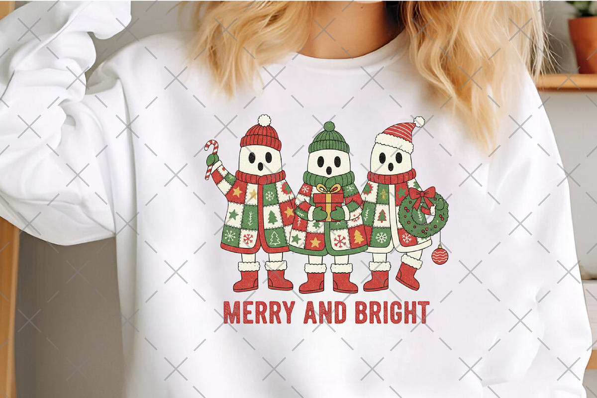 Merry Bright Christmas Ghosts, an Illustration by Craft Nest (Photo 4 of 6)