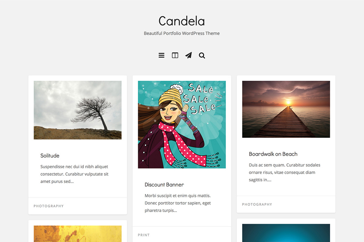 Candela Portfolio WordPress Theme, a WordPress Template by DesignOrbital (Photo 1 of 5)