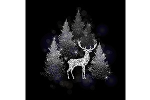 Luxury Christmas and Happy New Year, an Illustration by Nenahliadava Design