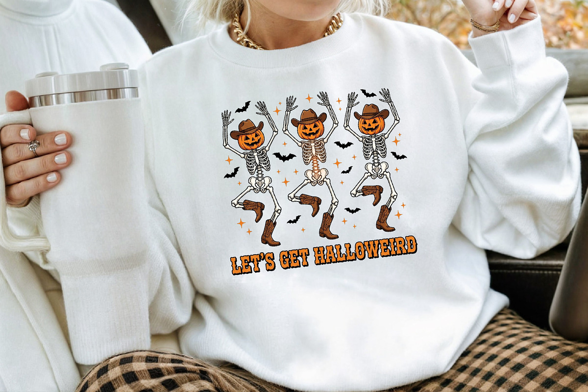 Dancing Cowboy Skeleton Halloween, a Seasonal Illustration by Creative Art (Photo 3 of 3)