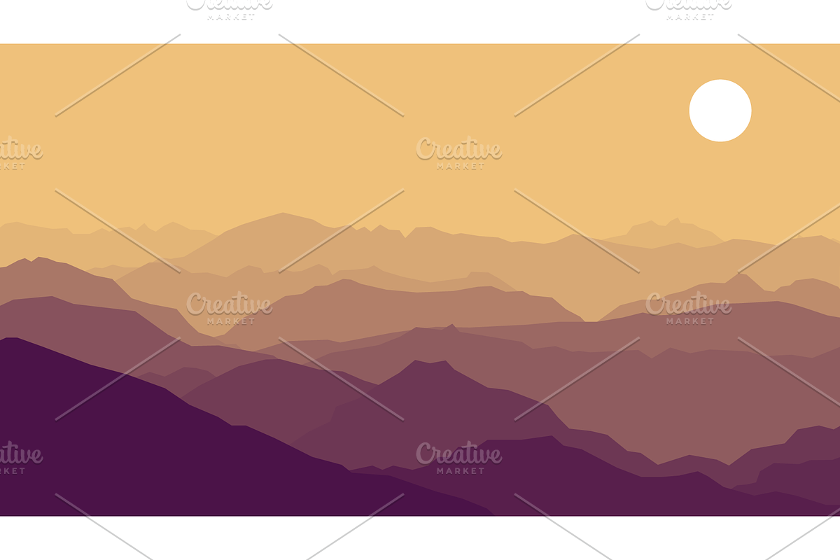 Vector Hazy Landscapes Bundle, an Illustration by BenDesigner (Photo 6 of 9)