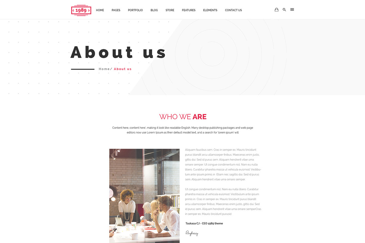 The 1989 - Modern Creative PSD, a Websites & App Template by Knighthemes (Photo 3 of 11)