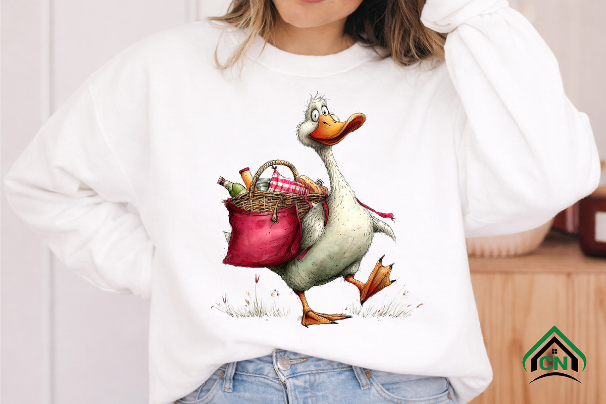 Whimsical Summer Goose Clipart, an Illustration by Craft Nest (Photo 8 of 12)