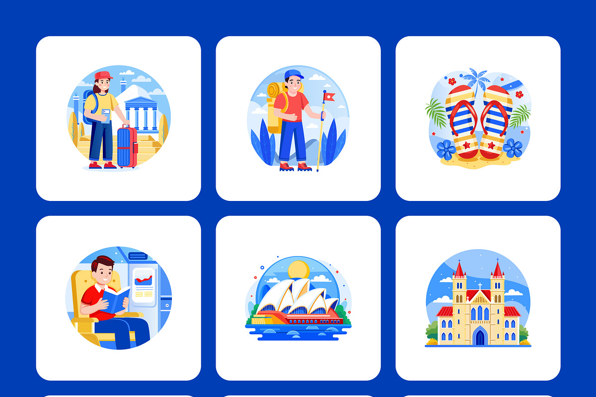 150 Travel Illustrations, a Transportation Illustration by Brickclay (Photo 11 of 16)