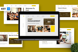 Cost Management - Business Key, a Presentation Template by Deepslide Studio