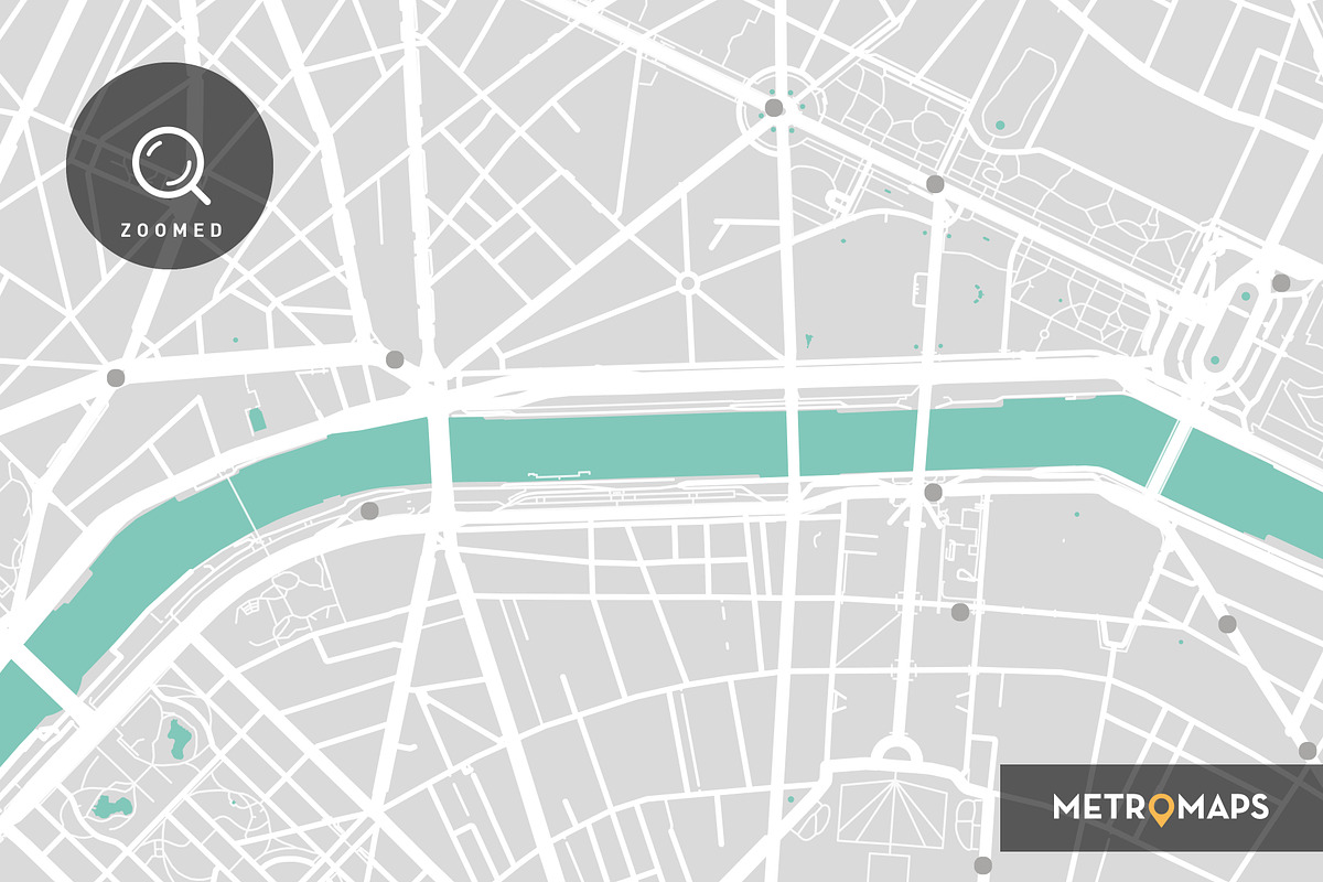 Paris Map (Vector) – Pale Grid, a Graphic by MetroMaps (Photo 2 of 3)