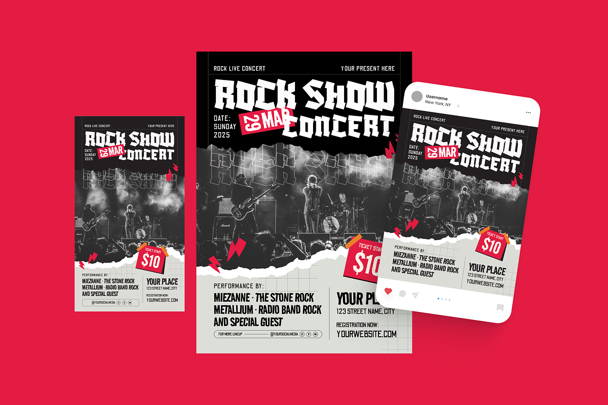 Rock Concert Flyer, a Flyer Template by MMPixelCraft (Photo 2 of 4)