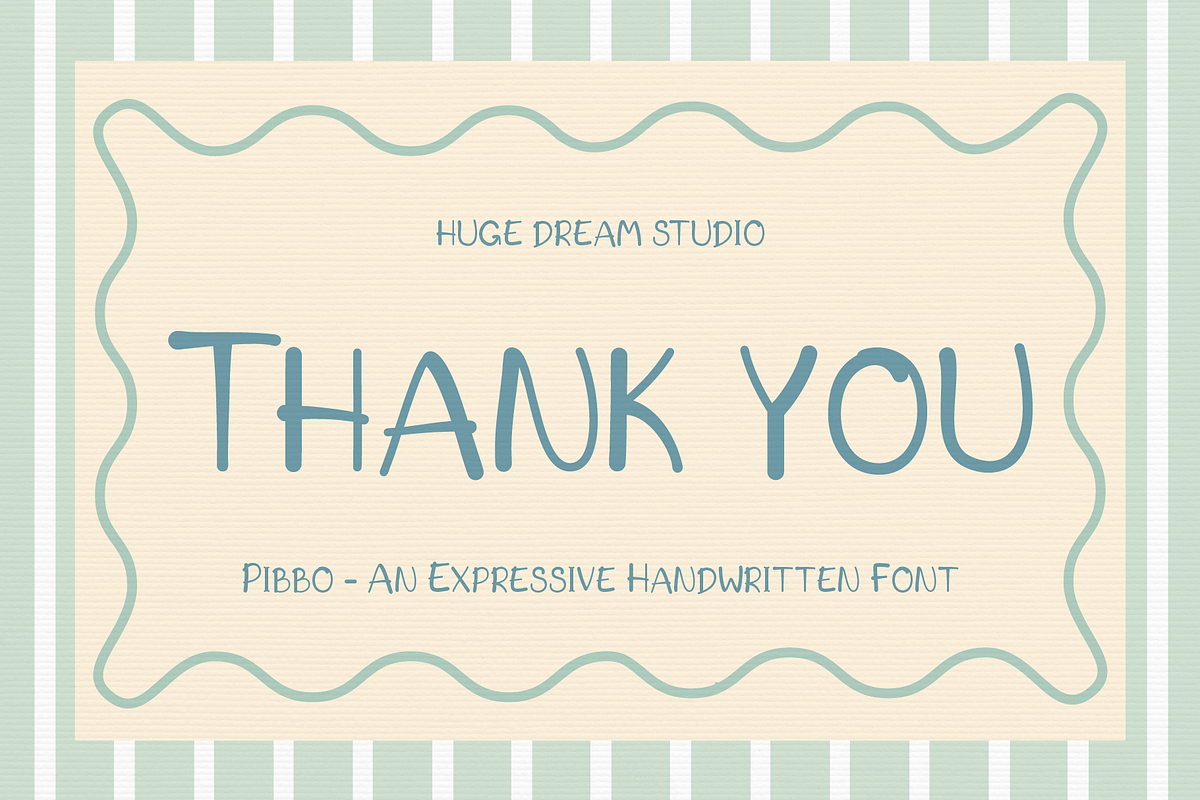 Pibbo – Handwritten Font, a Handwritten Font by Huge Dream Studio (Photo 7 of 7)
