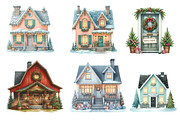 Christmas Home Clipart Bundle, an Illustration by CreationArt (Thumbnail 4 of 5)