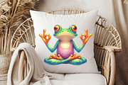 YOGA Frog Sublimation Clipart, an Animal Illustration by RobertsArt (Thumbnail 6 of 7)