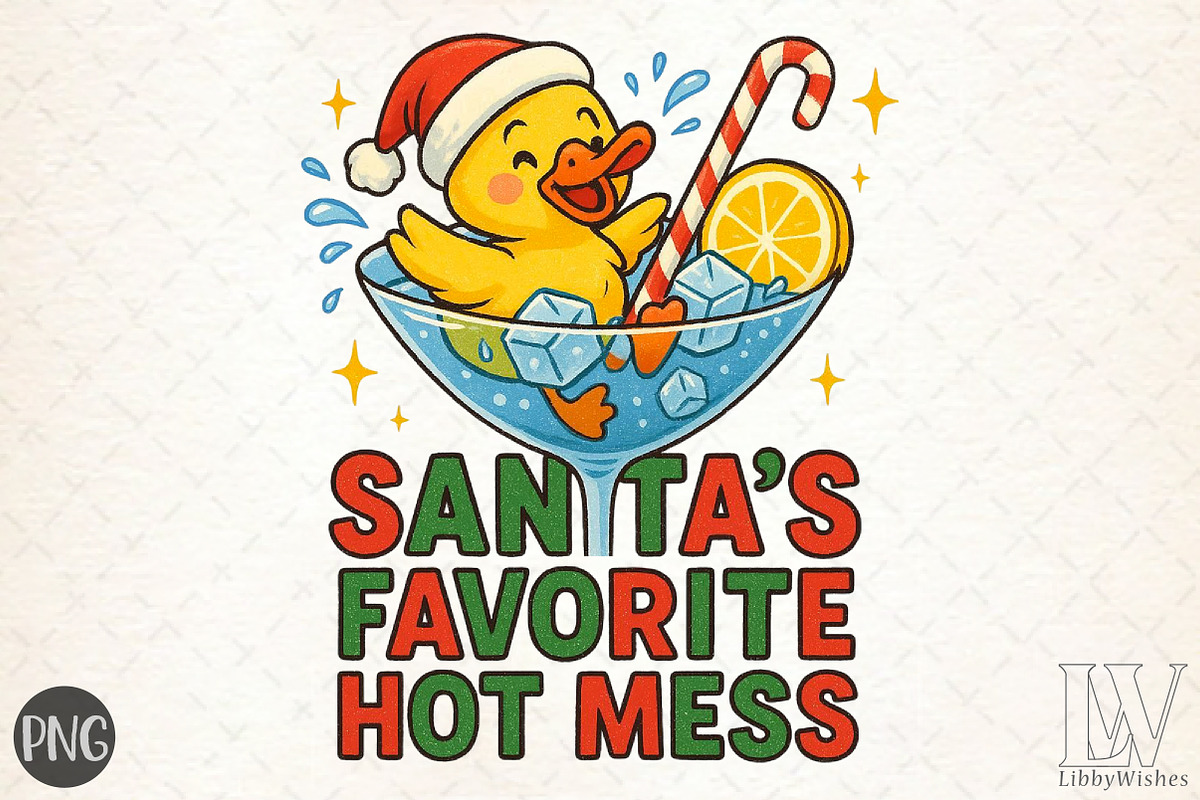 Santa's Hot Mess - Christmas Drink P, an Illustration by Libby Wishes (Photo 1 of 5)