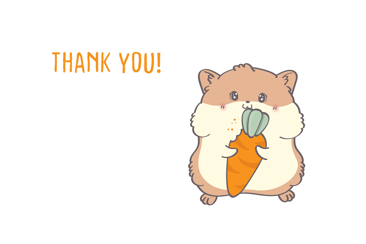 Cute Cartoon Hamster, Kawaii Hamster, an Animal Illustration by ArtVarStudio (Photo 3 of 3)