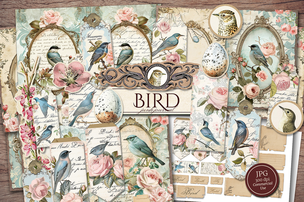 Bird Scrapbook Kit, an Animal Illustration by Secret Helper (Photo 1 of 8)
