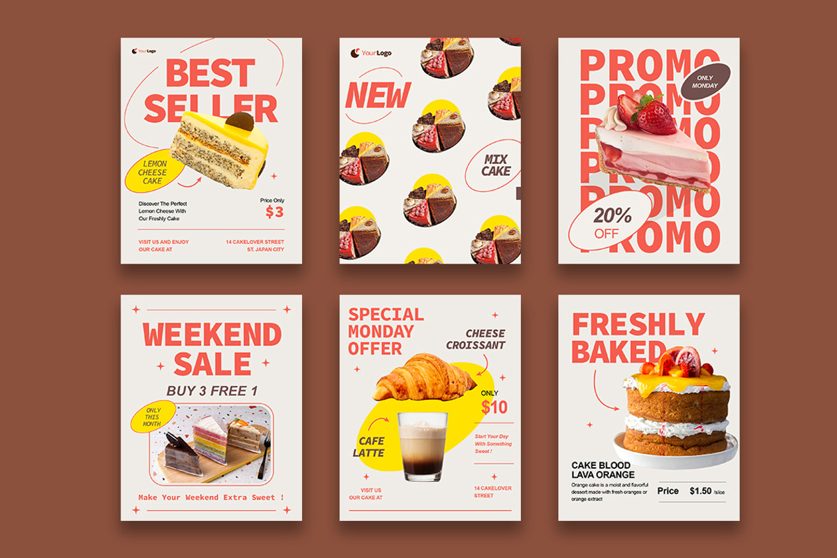 Promotion-Bakery Shop Instagram Feed, a Social Media Template by Jiwstudio (Photo 4 of 5)
