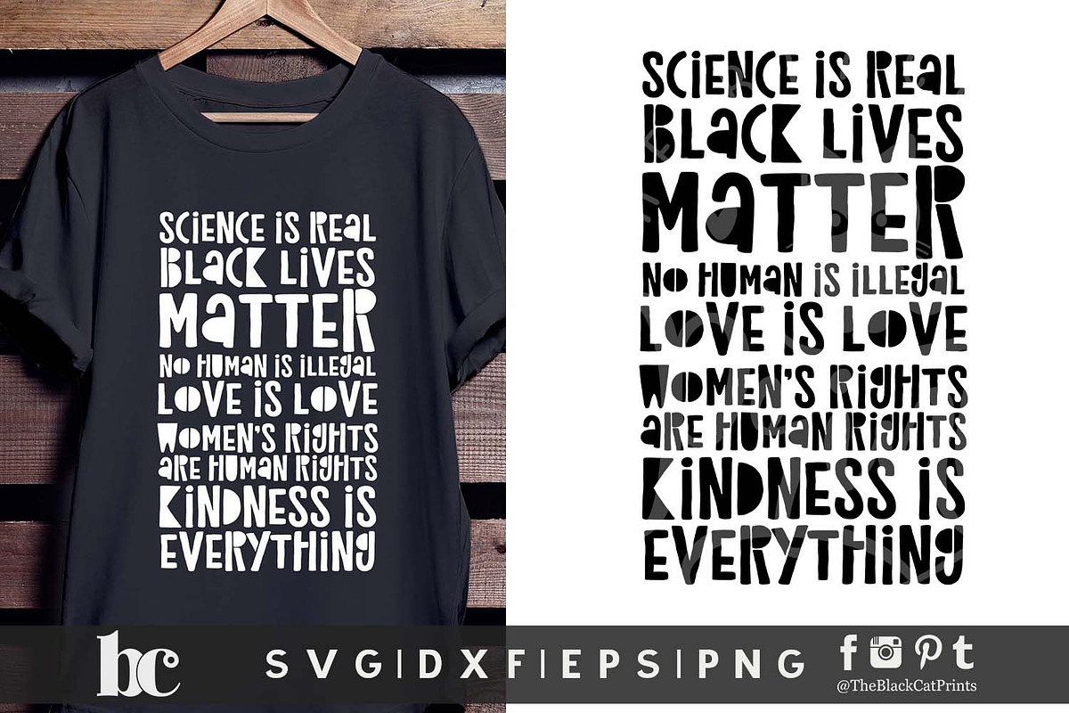 Science Is Real - BLM - Love Is Love, an Illustration by TheBlackCatPrints (Photo 1 of 4)