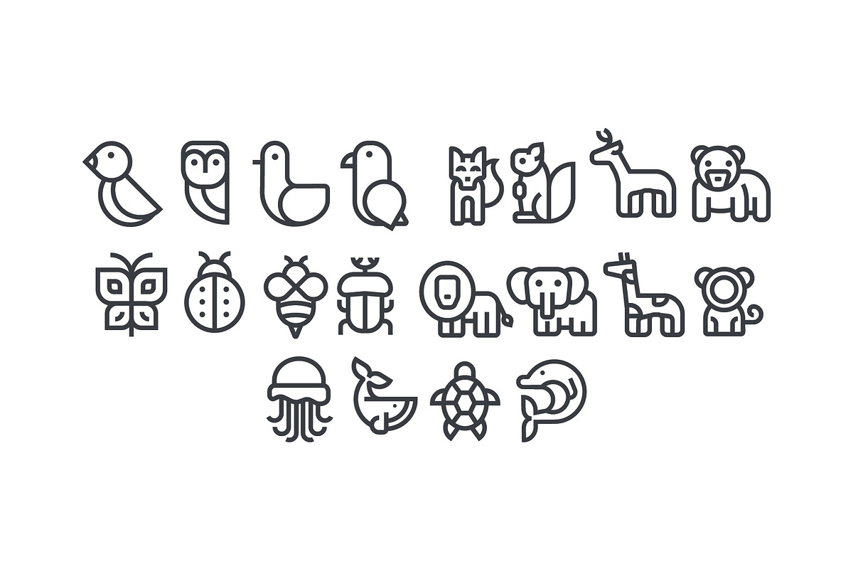 Animal Icon Pack | 10 Bonus Pattern, an Outline Icon by MikeHill (Photo 3 of 5)
