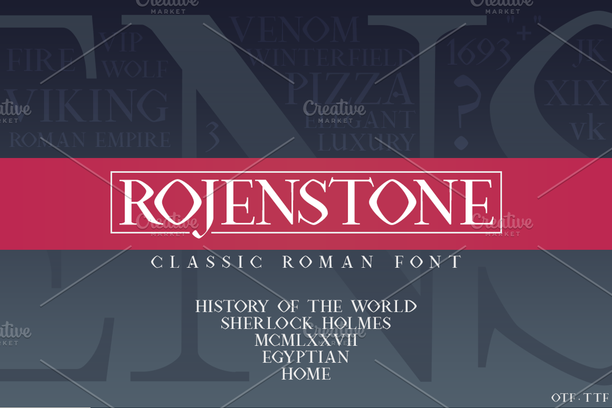Rojenstone Font preview 8