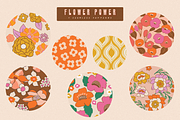 70s RETRO FLORAL PATTERN SET, a Pattern Graphic by Lauren Lesley Studio (Thumbnail 8 of 16)