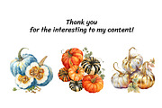 Gold & White Elegant Pumpkin Clipart, a Seasonal Illustration by InkyQueenArt (Thumbnail 5 of 5)