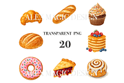 Bakery Clipart Set, a Decorative Illustration by Pati Charm Studio (Thumbnail 2 of 8)