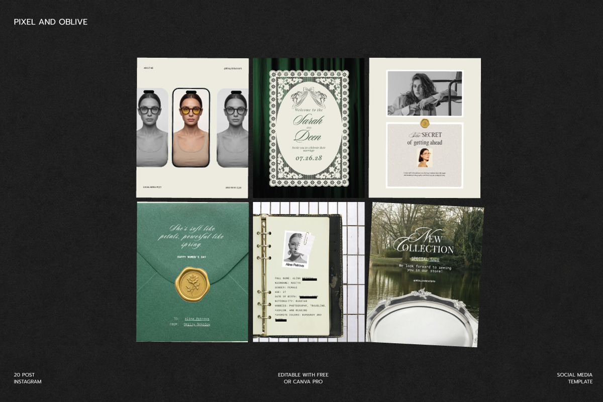 ALMA / Post Social Media KIT, a Social Media Template by Pixel And Oblivé (Photo 3 of 6)