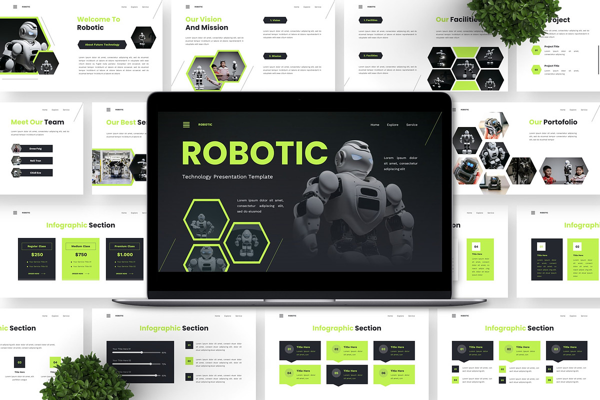 Robotic - Technology Powerpoint, a Presentation Template by Deepslide Studio (Photo 6 of 6)