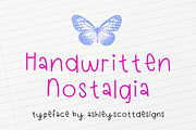 Handwritten Nostalgia - Cute 90s/00s, a Handwritten Font by Ashley Scott Designs (Thumbnail 1 of 3)