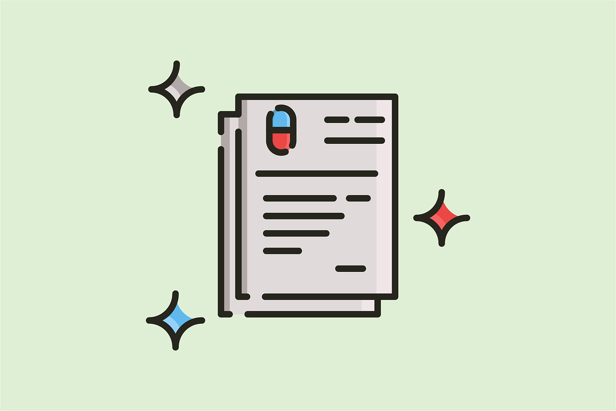Medical prescription document, a Solid Icon by REIKYDEWANSASONGKO (Photo 3 of 3)