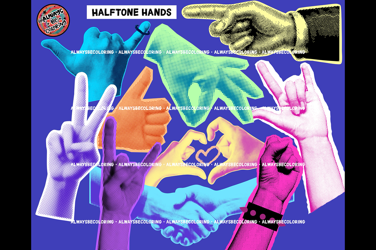 Procreate Halftone Photo Collage Set, a Brush Add-On by AlwaysBeColoring (Photo 5 of 13)
