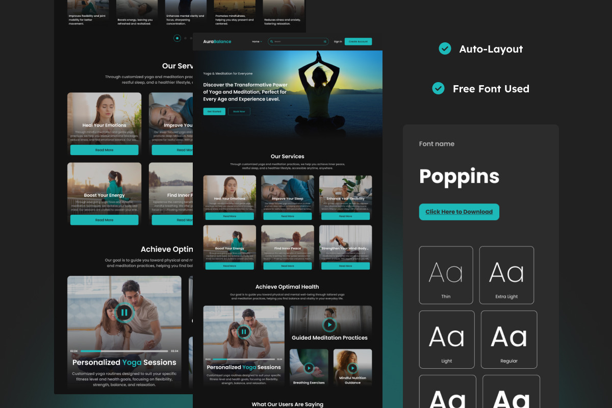 AuraBalance - Mindfulness Landing, a Landing Page Template by productype1 (Photo 3 of 5)