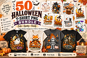 50 Halloween T-Shirt PNG Bundle, an Object Graphic by Designertale (Thumbnail 1 of 11)