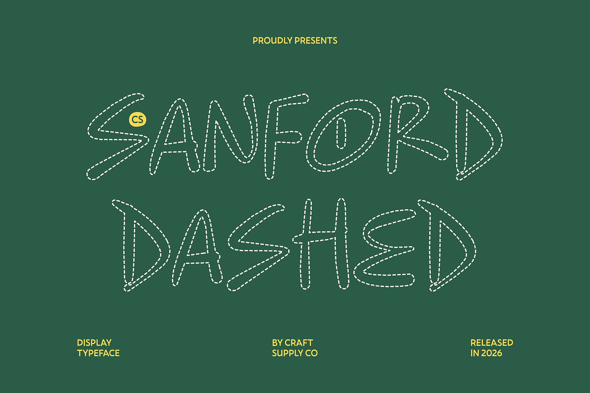 CS Sanford Dashed, a Handwritten Font by Craft Supply Co. (Photo 1 of 8)