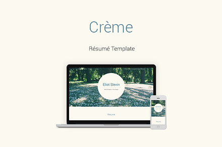 Creme Responsive Resume Template