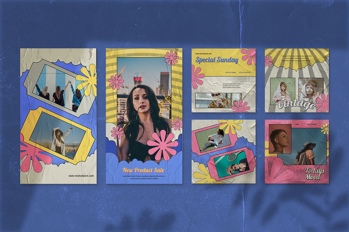 Gilvintage Instagram Templates, a Social Media Template by Azruca (Photo 6 of 9)