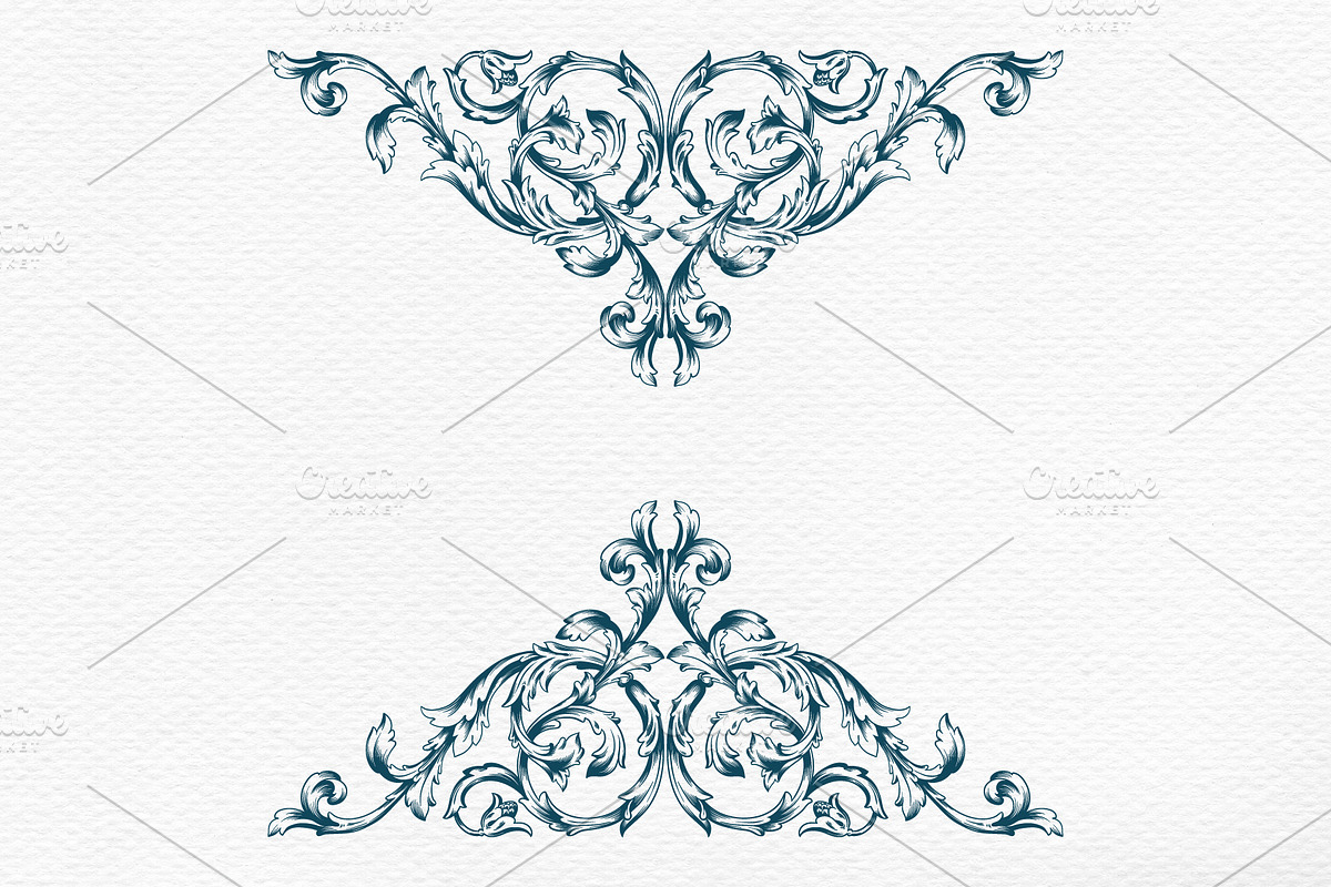 Frames And Borders Ornate Hand Drawn, a Decorative Illustration by Samira (Photo 9 of 10)