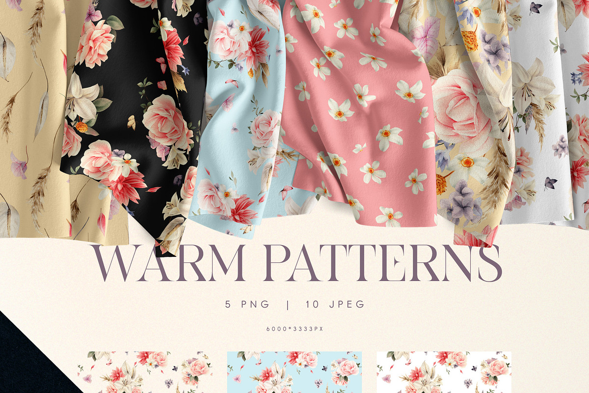 Warm Pastel - Summer flowers, an Illustration by ollalya (Photo 8 of 11)