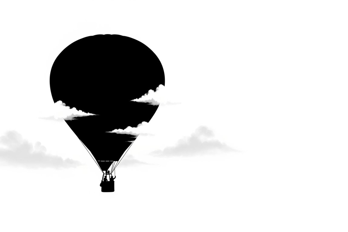 hot air balloon silhouettes, an Illustration by Amazin_art (Photo 22 of 31)