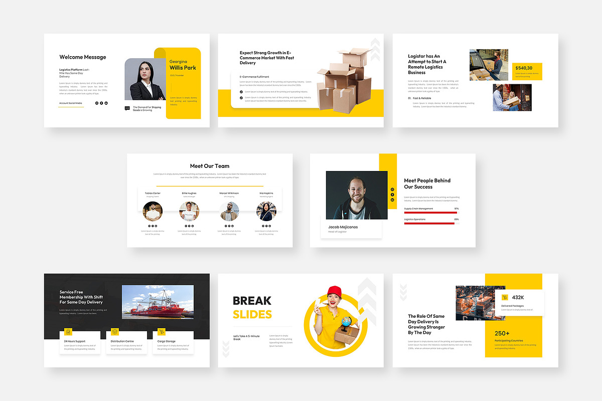 Logistic and Delivery Google slides, a Presentation Template by Premast (Photo 2 of 3)