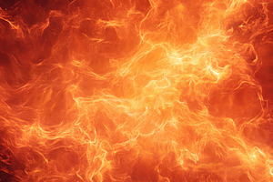Dynamic close-up of vibrant flames with sparks, a Background Photo by AlyaAnd
